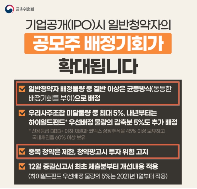 공모주 배정확대