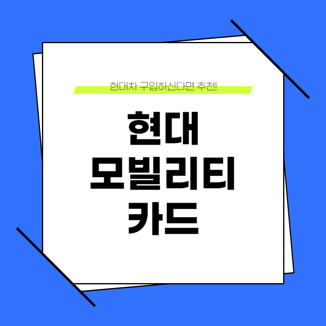 현대 모빌리티 카드