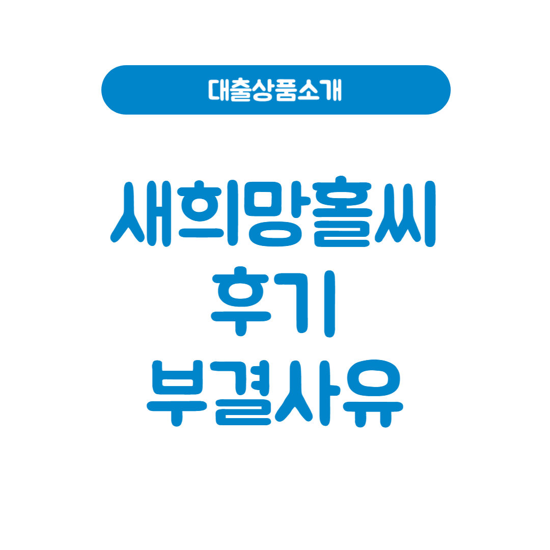 새희망홀씨 후기