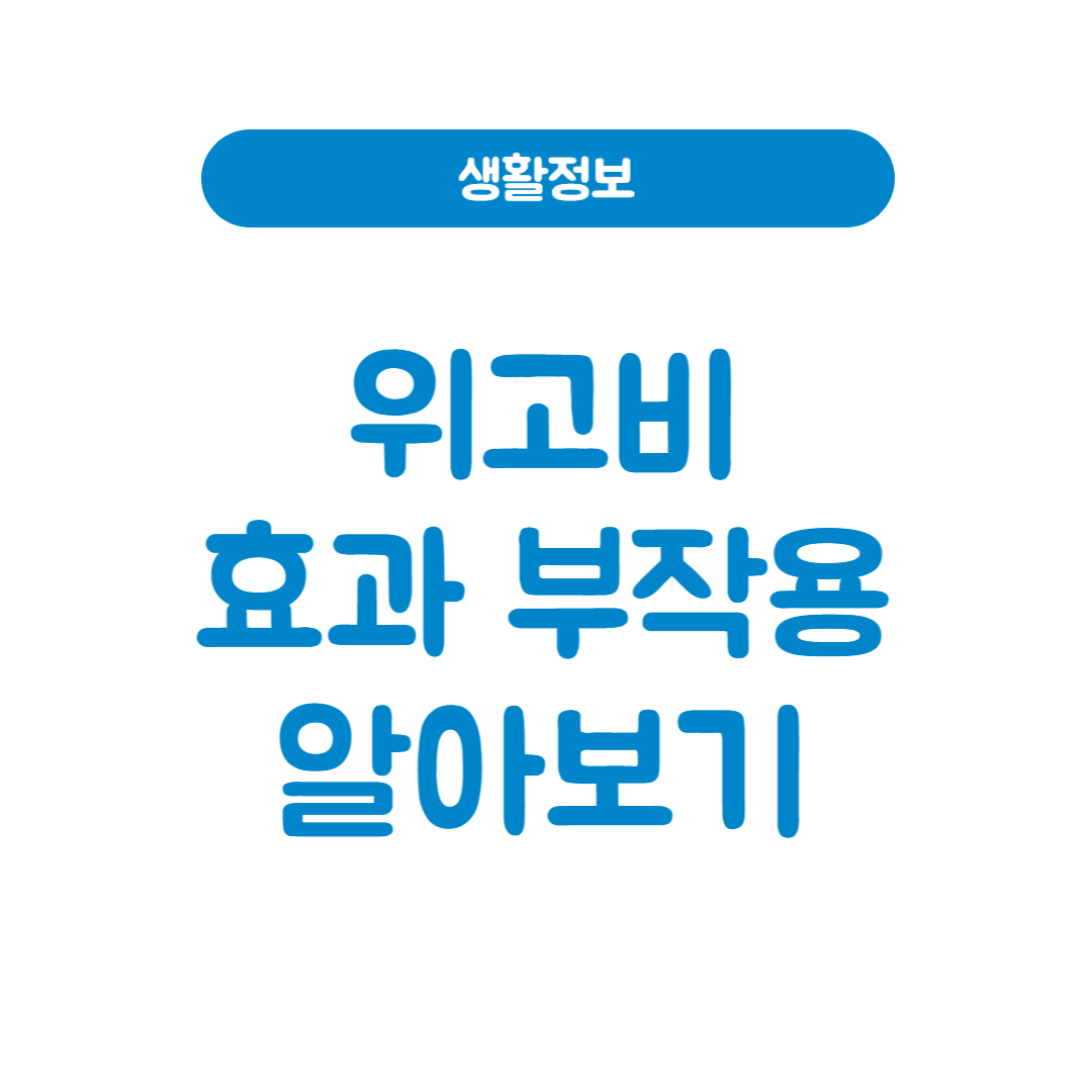 위고비 효과 부작용