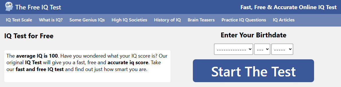015 Free-IQTest.net 화면