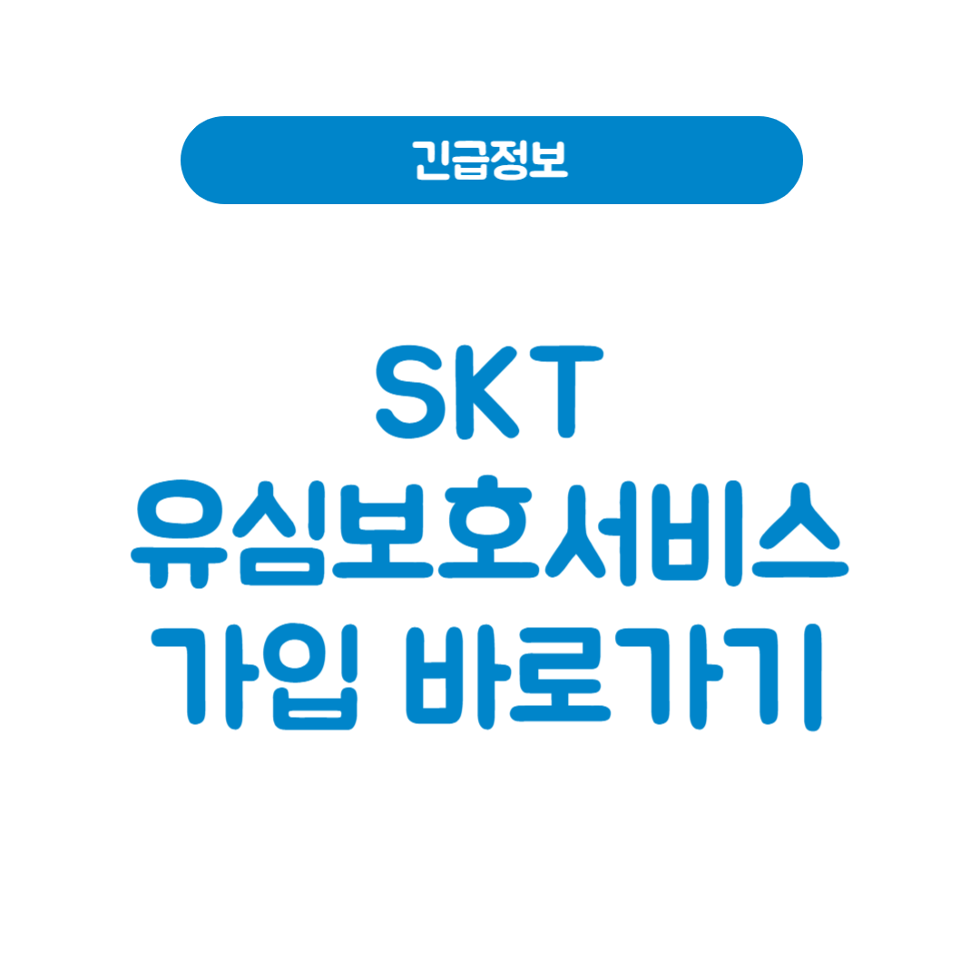 SKT유심보호서비스 재발급 무상교체 예약｜바로가기