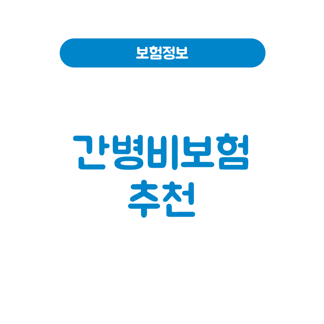 간병인 간병비보험 추천