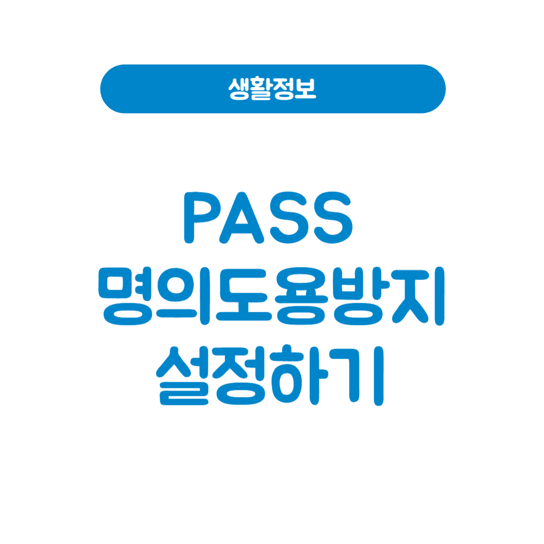 PASS명의도용방지 서비스