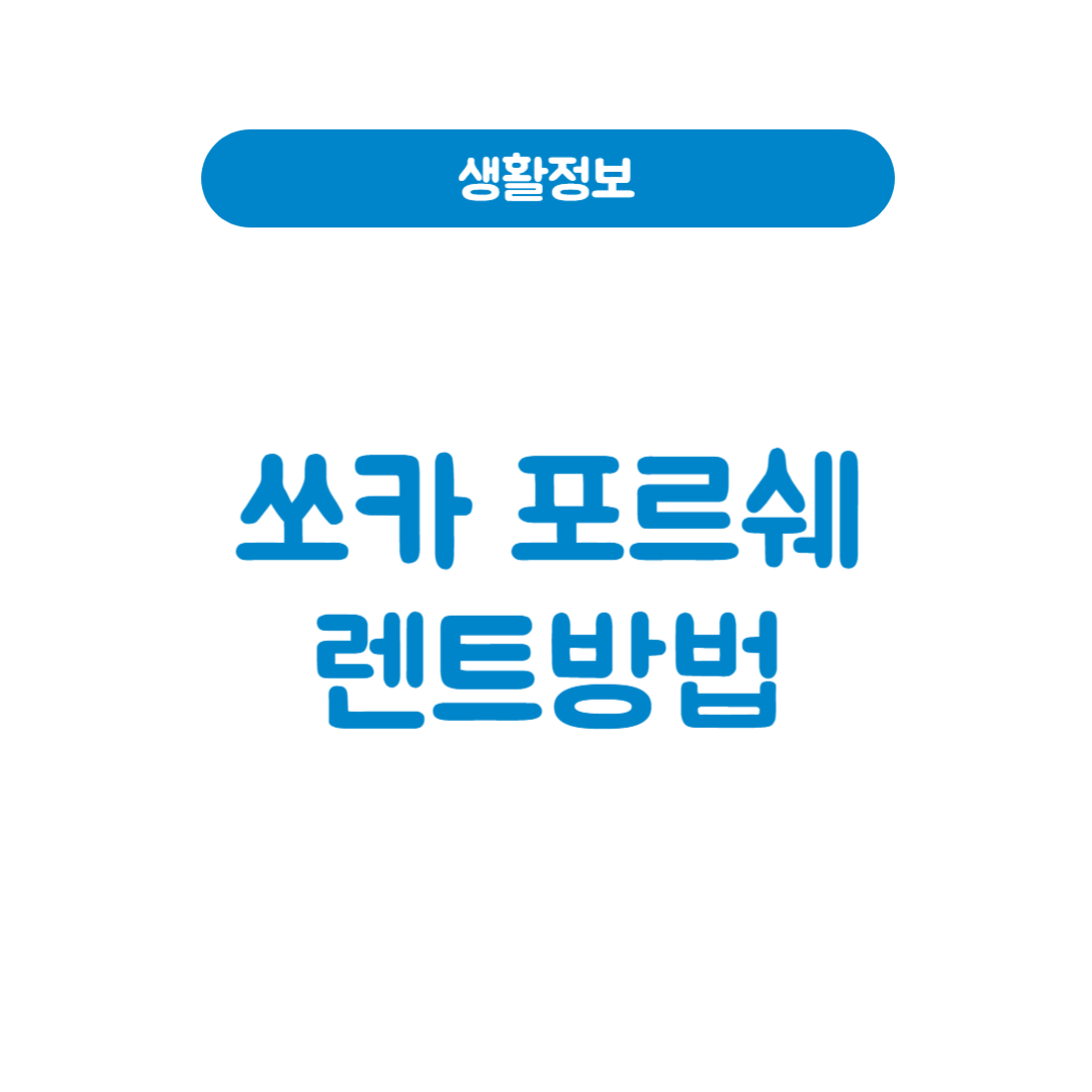 쏘카 포르쉐