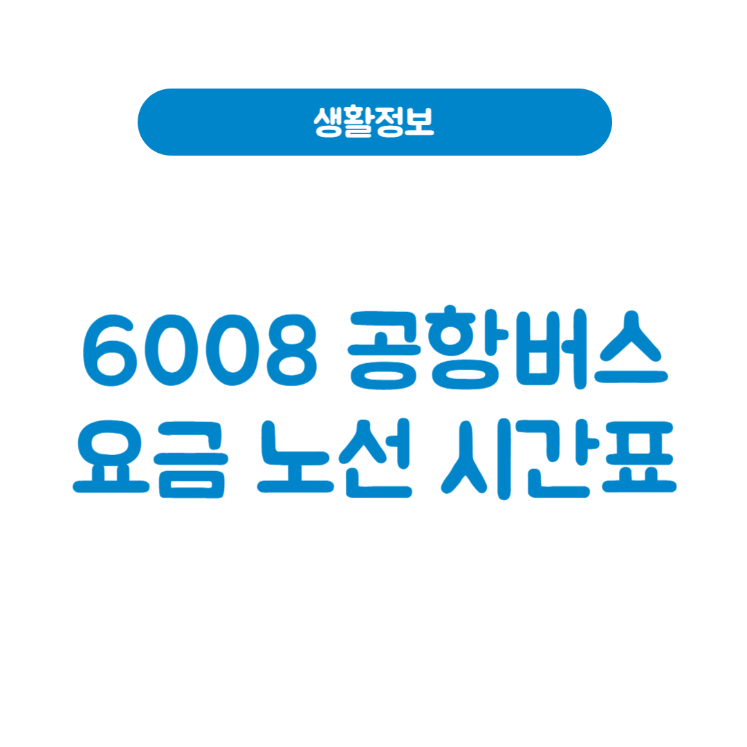 6008번 공항버스
