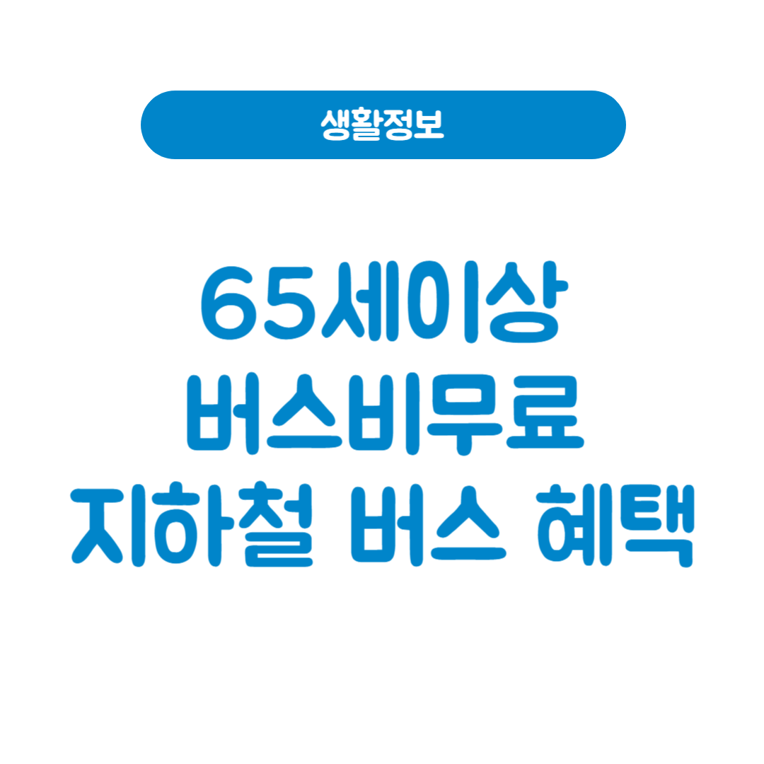 65세이상버스비무료