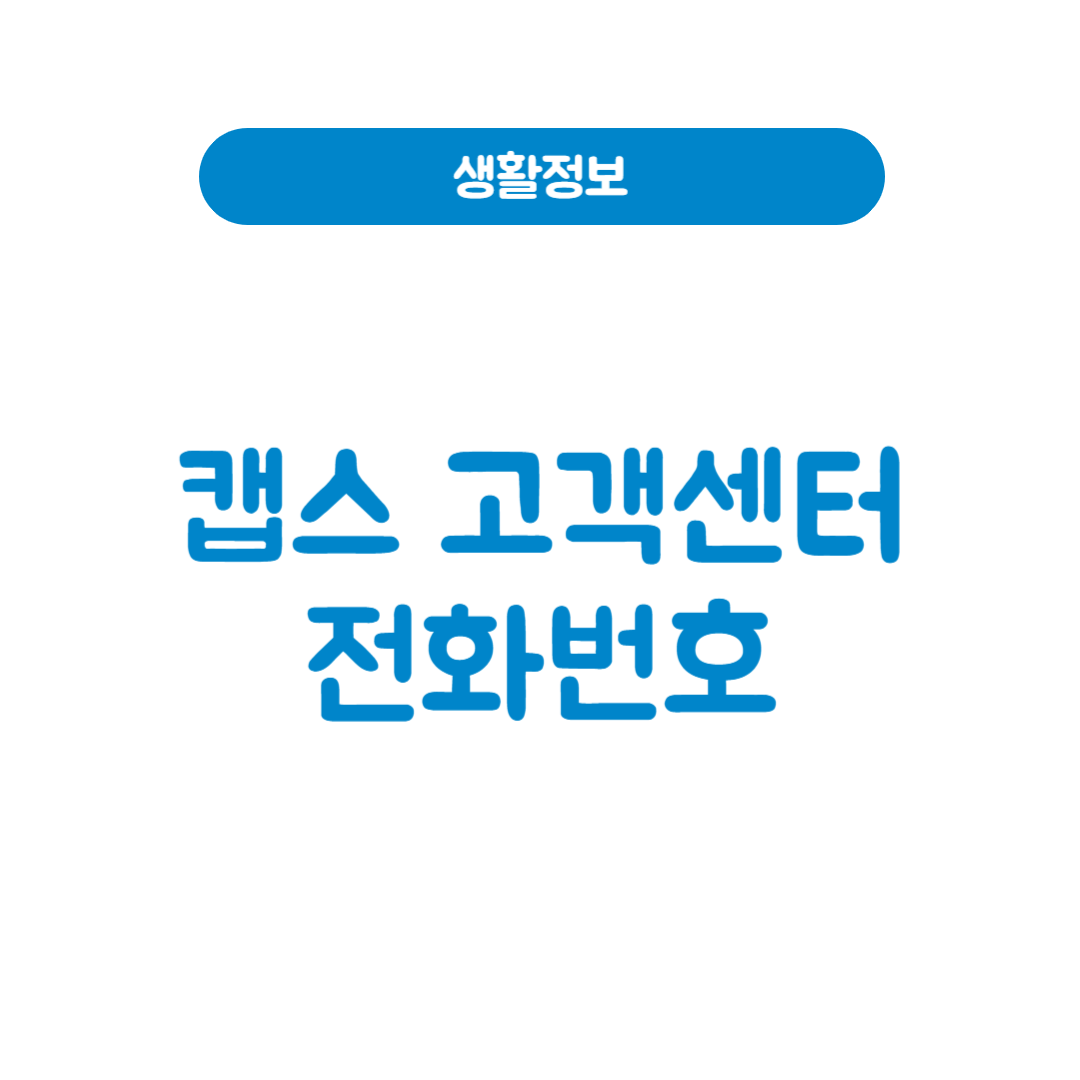 캡스 고객센터 전화번호