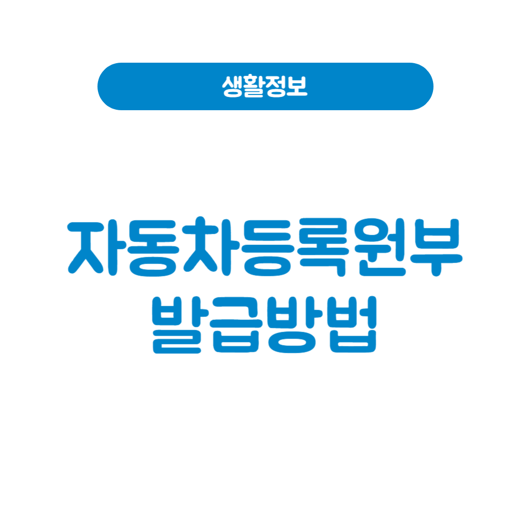 자동차등록원부 발급