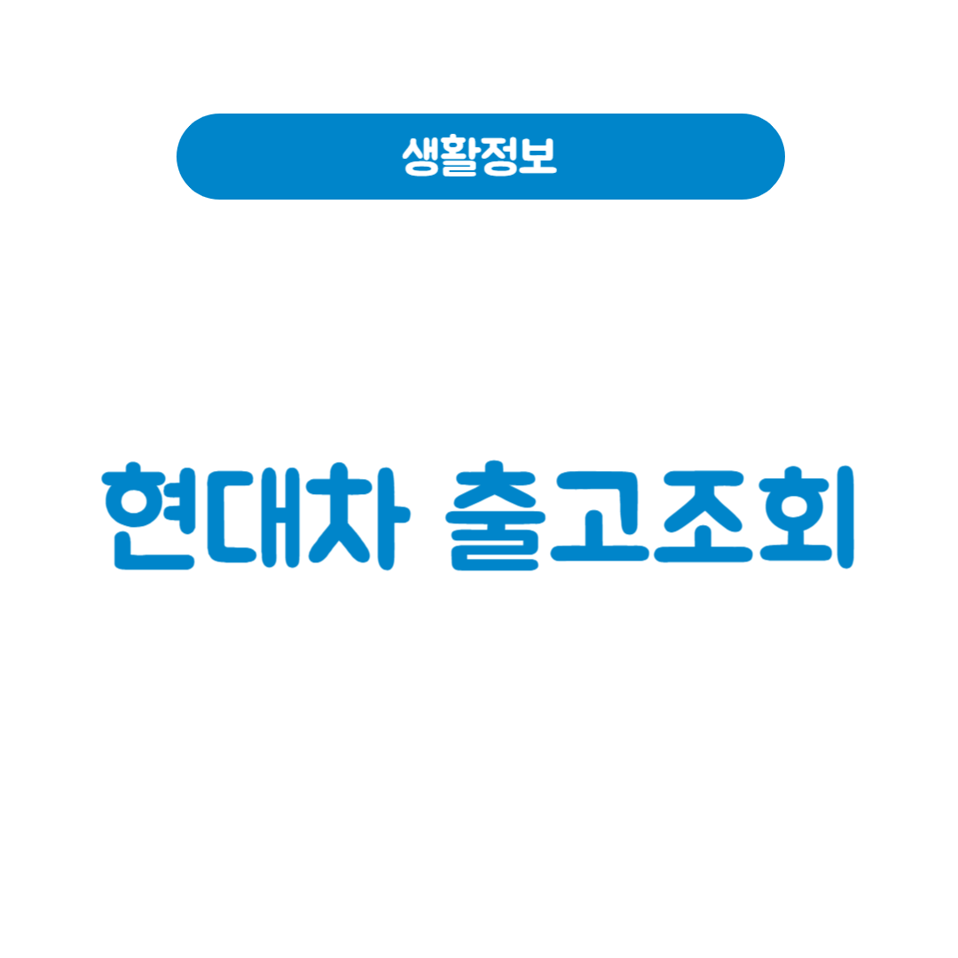 현대차 출고조회