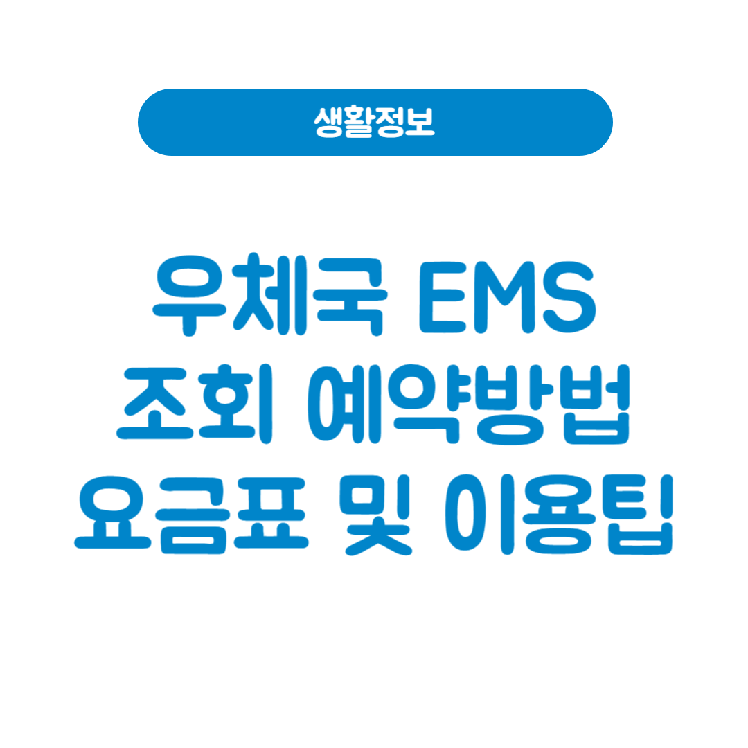 우체국 EMS 조회