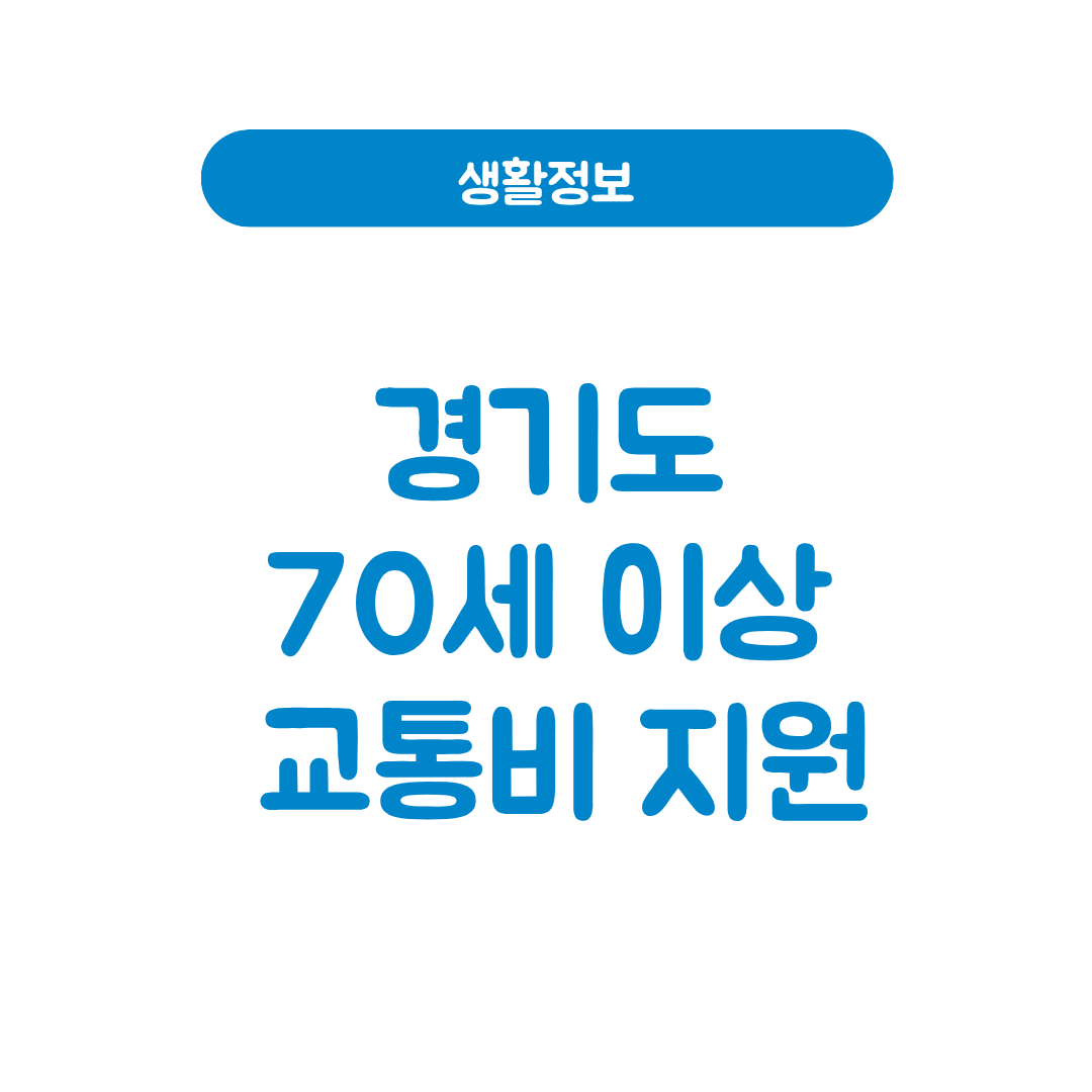 70세 이상 교통비 지원