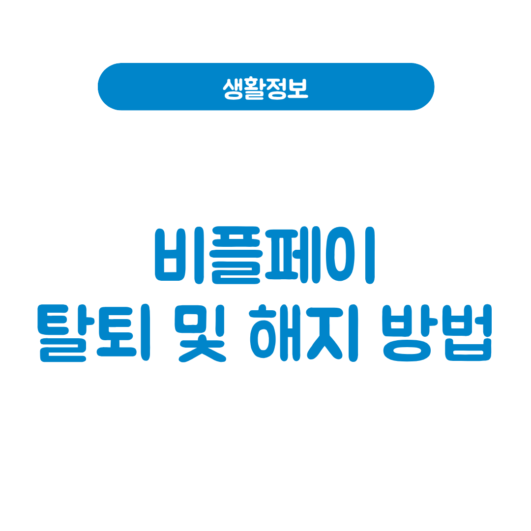 비플페이 탈퇴