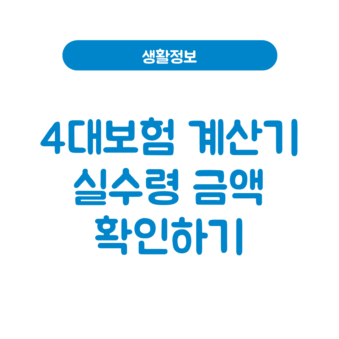 4대보험 계산기 실수령