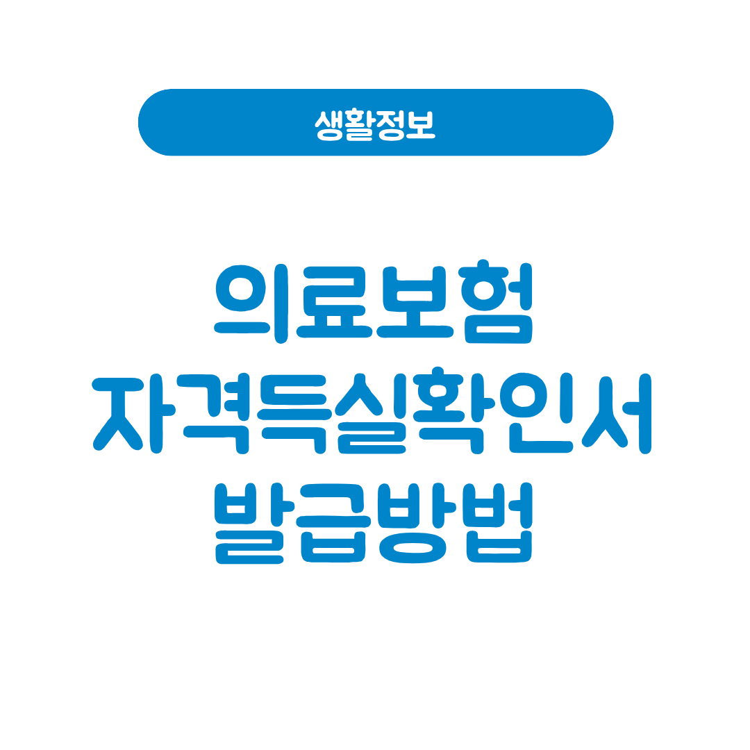 의료보험 자격득실확인서