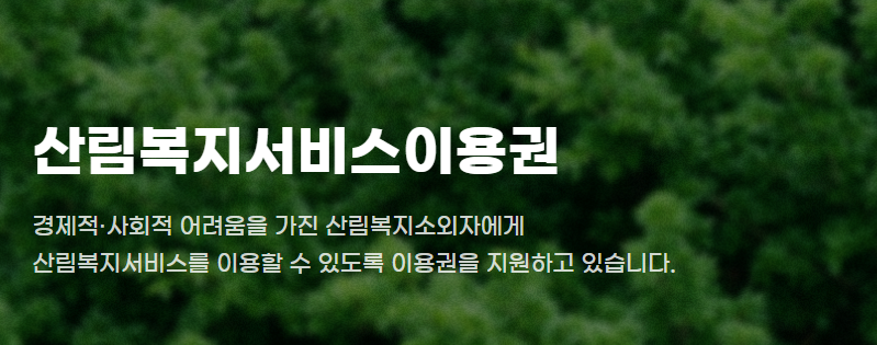 025 2026 산림복지바우처