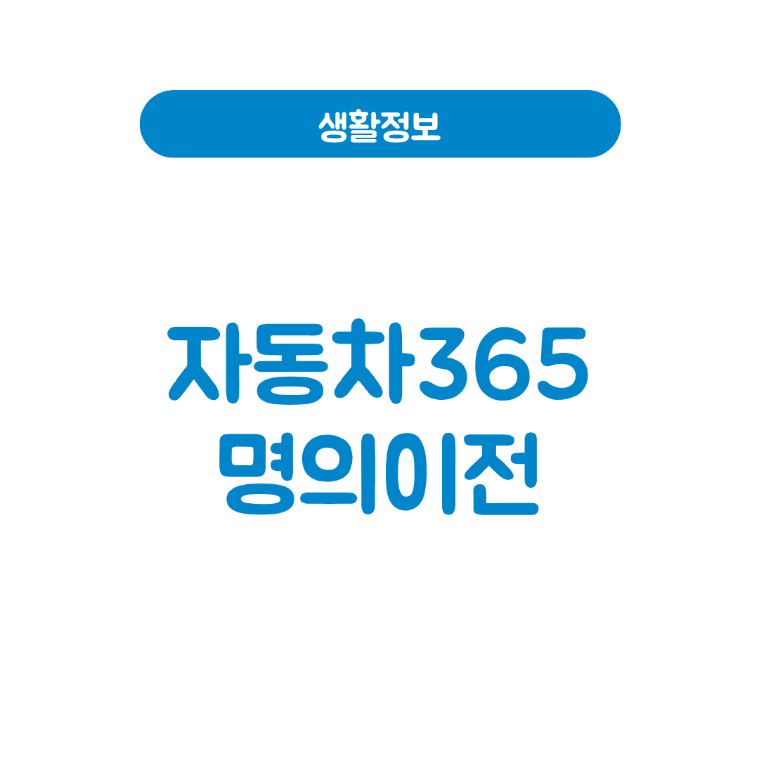 자동차365 명의이전