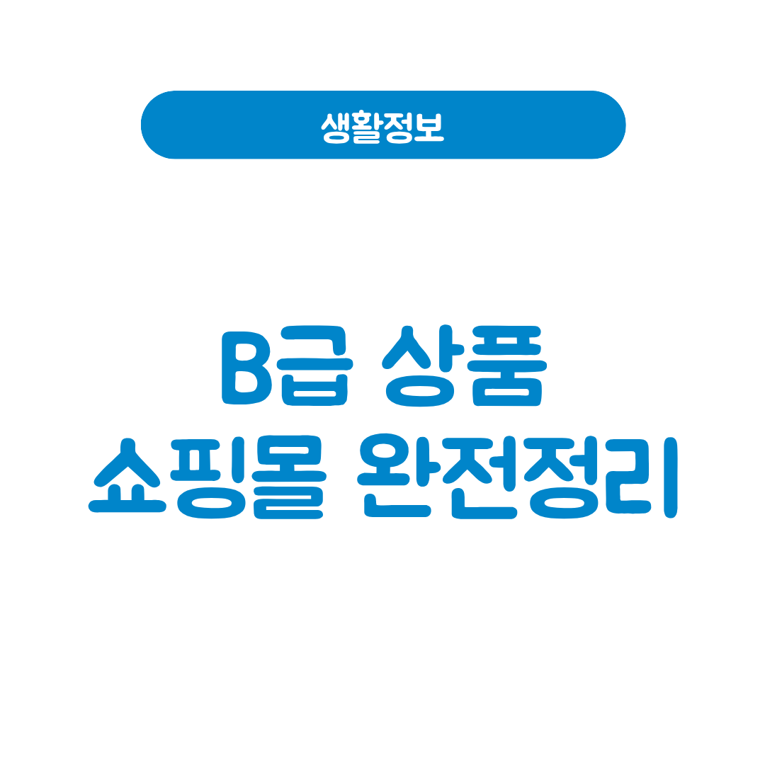 B급 상품