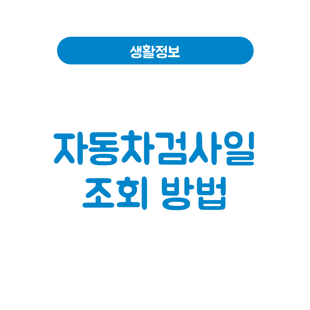 자동차 검사일 조회