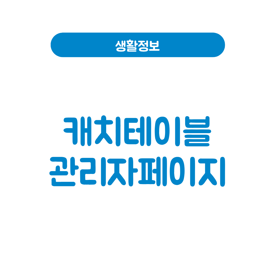 캐치테이블 관리자페이지