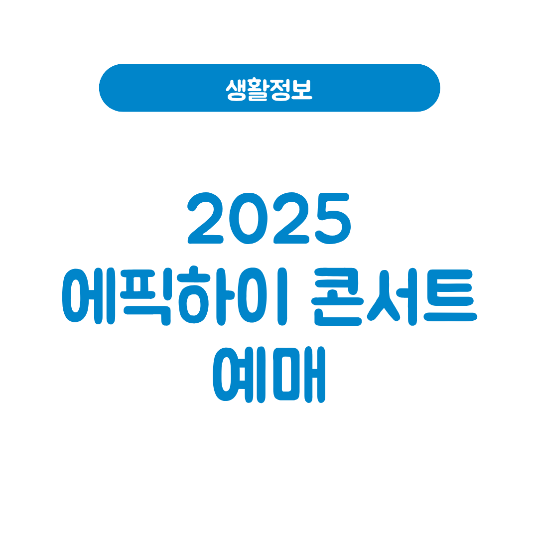 2025 에픽하이 콘서트