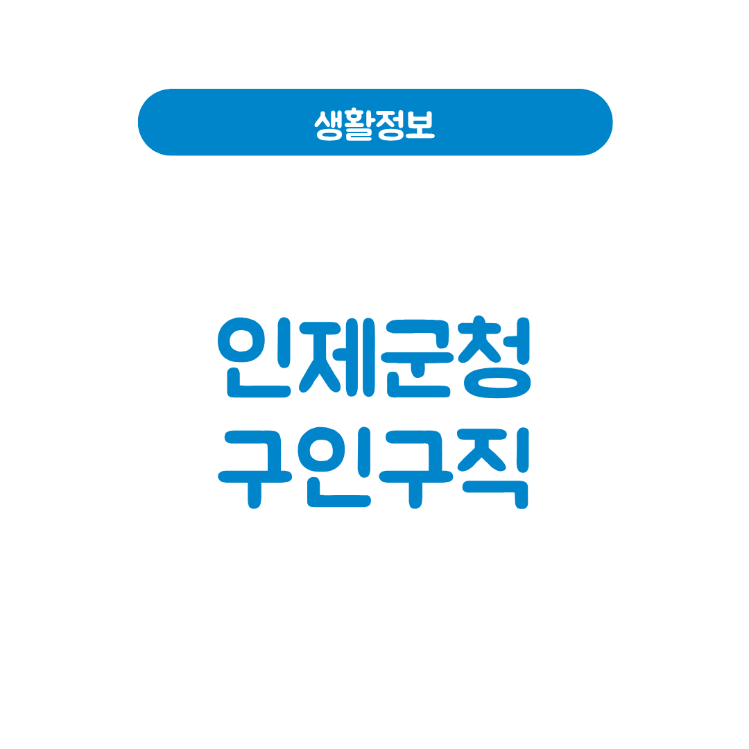 인제군청 구인구직