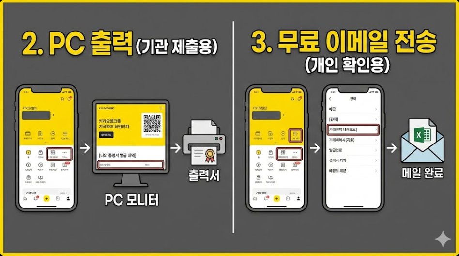 카카오뱅크 통장 거래내역서
