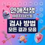 연애전쟁 MBTI 유형 테스트 검사 방법 및 전 유형 결과 모음 연애전쟁 MBTI