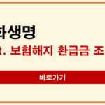 한화생명 보험해지