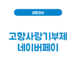 고향사랑기부제 네이버페이 이벤트 포인트 받는법 적립 사용방법 답례품 추천 고향사랑기부제 네이버페이