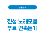 진성노래모음 무료 듣기 메들리 안동역에서 대표곡 제목 신곡까지 진성노래모음